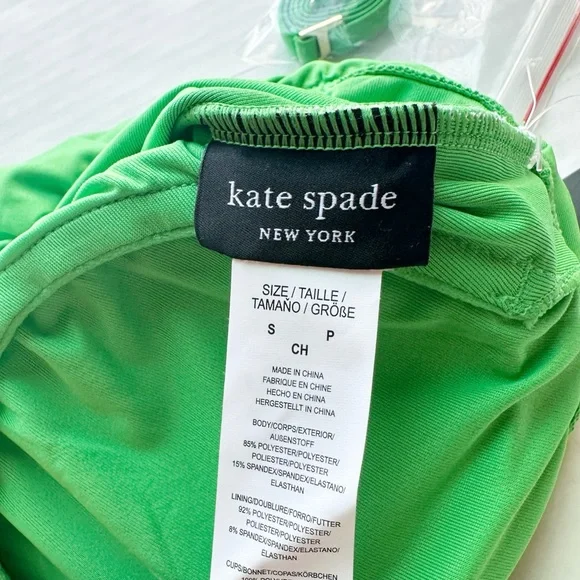 Kate Spade New Ruffle Underwire One Piece Swimsuit in Fern Moss Green NWT - Picture 14 of 16